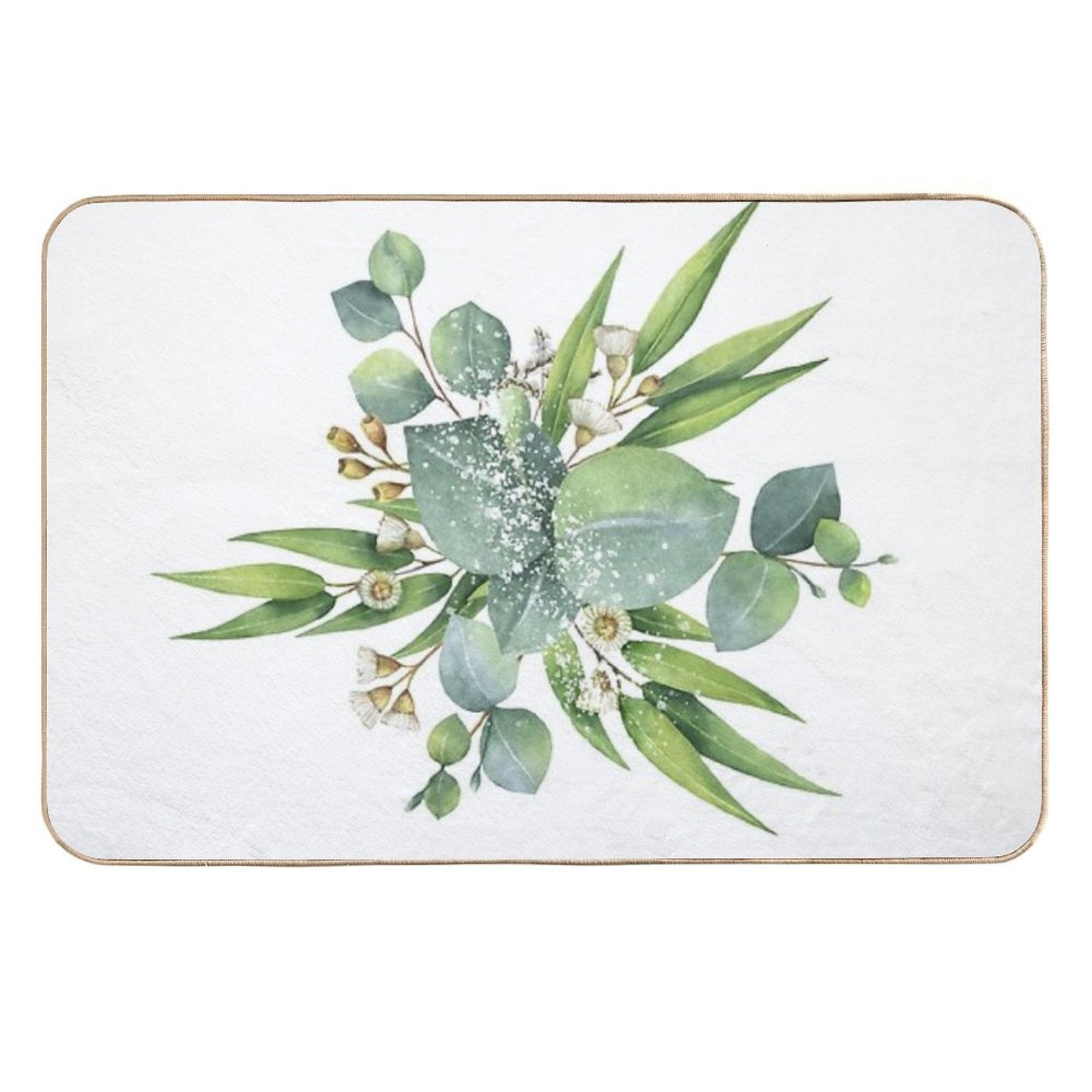 Green Leaves  Repositionable Bath Mat