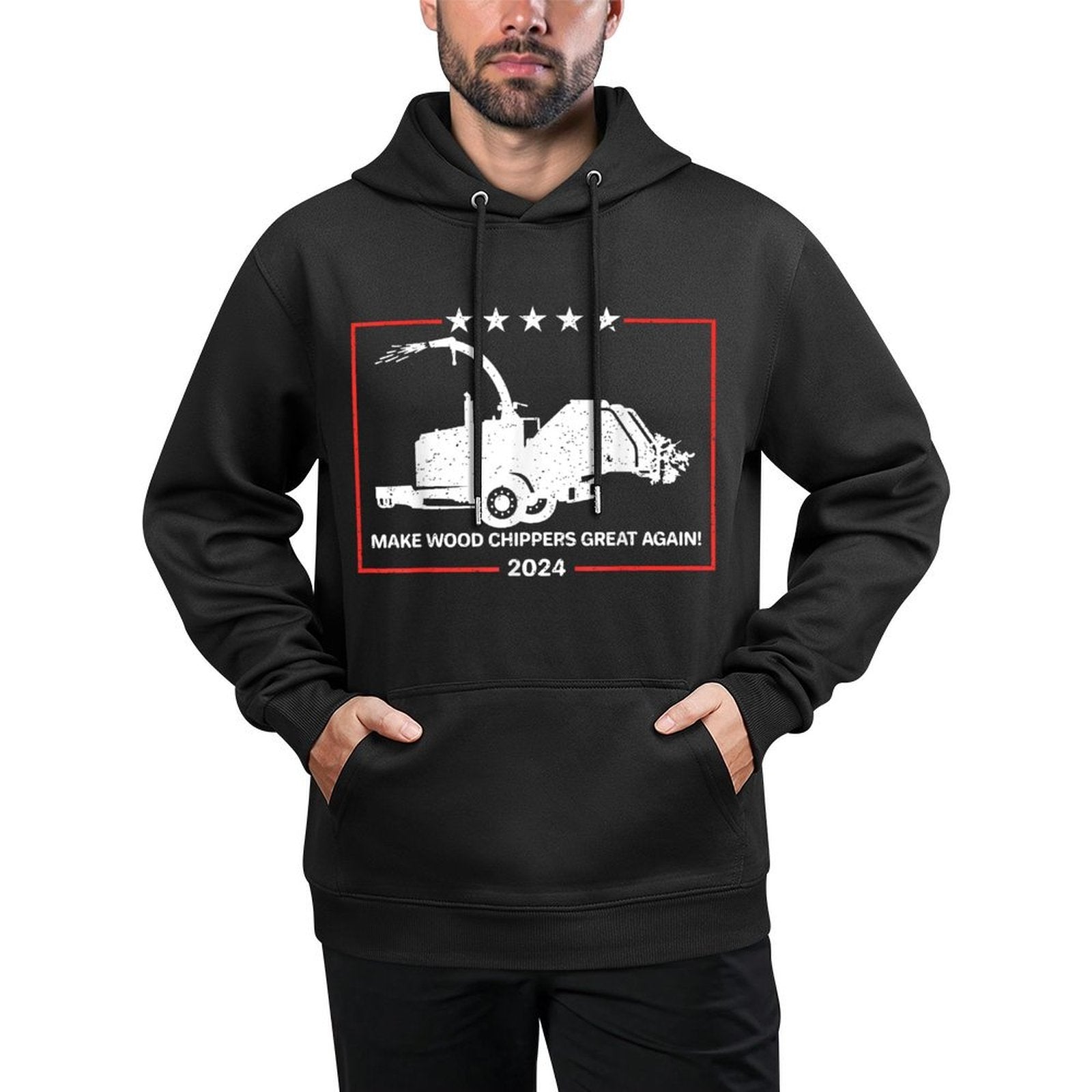 Make Wood Chippers Great Again 2024 Colorfast Hoodie