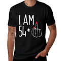 Womens I Am 54 Plus 1 Middle Finger Funny 55th Women's Birthday  Easy-care T-Shirt