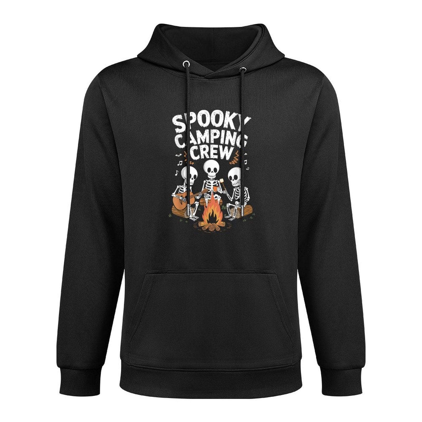 Funny Spooky Camping Crew Halloween Skeleton Camper Campfire Versatile Streetwear Hoodie