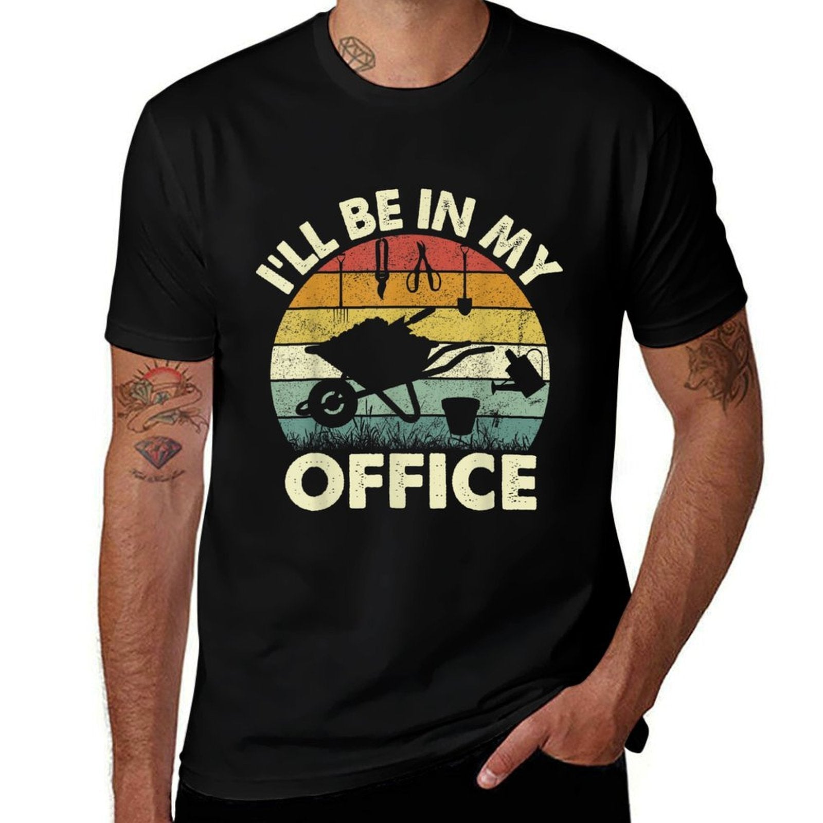 Funny Gardening Ill Be In My Office Men Dad Plant Garden  Classic T-Shirt