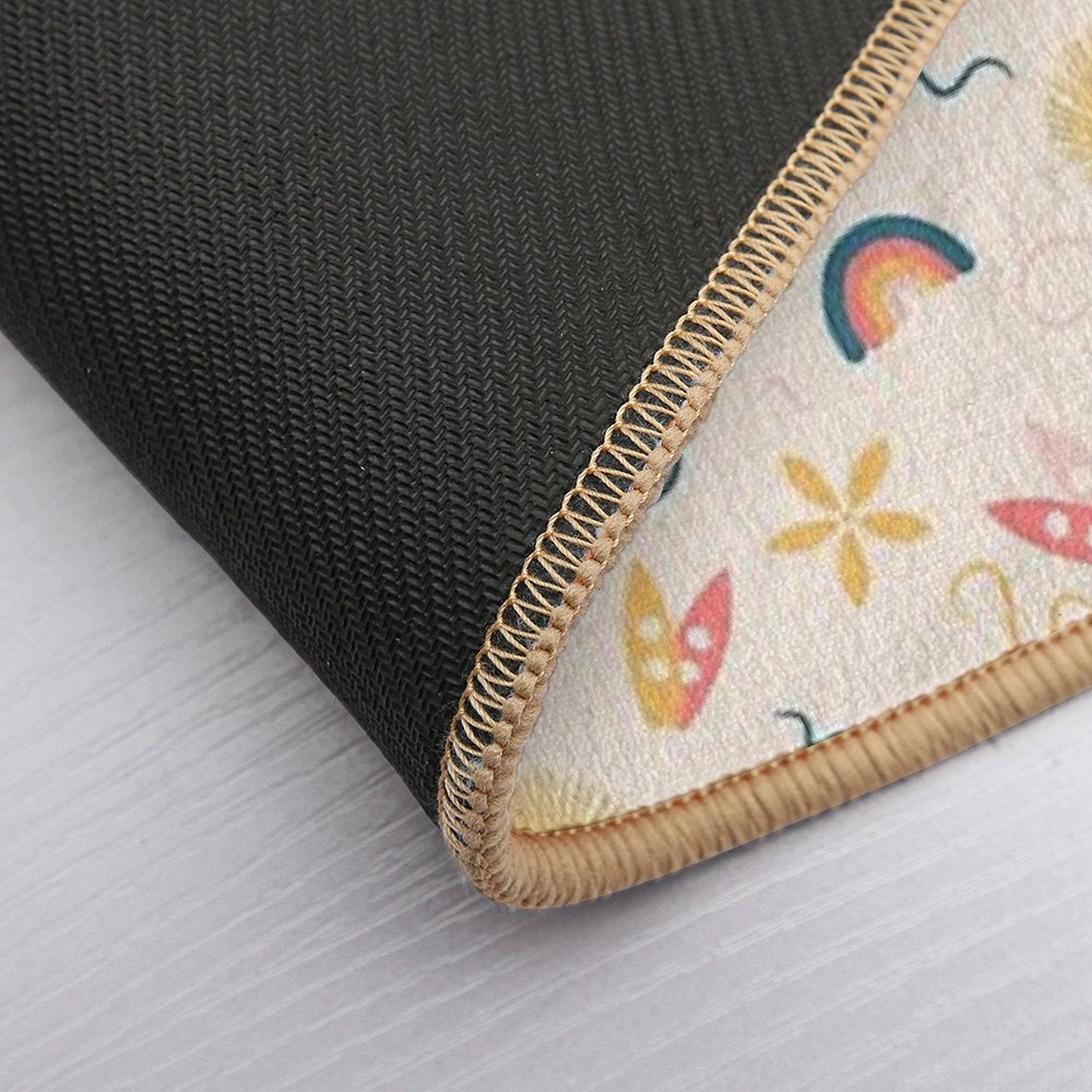Summer Pattern - Surf, Sun And Rainbow!  Stain-Proof Bath Mat