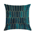 Deep Teal And Blue Gold  Pattern Soft Durable Construction Throw Pillow