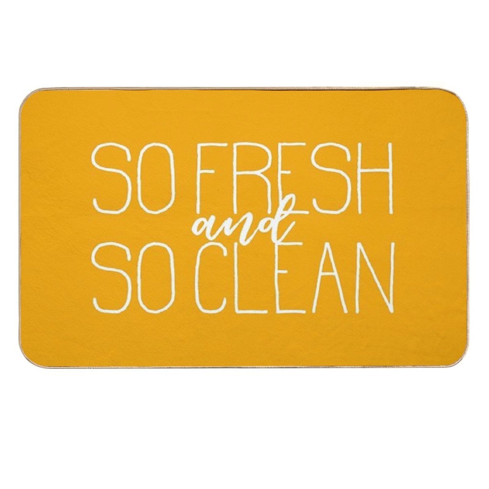 So Fresh And So Clean Yellow  Odorless Bath Mat