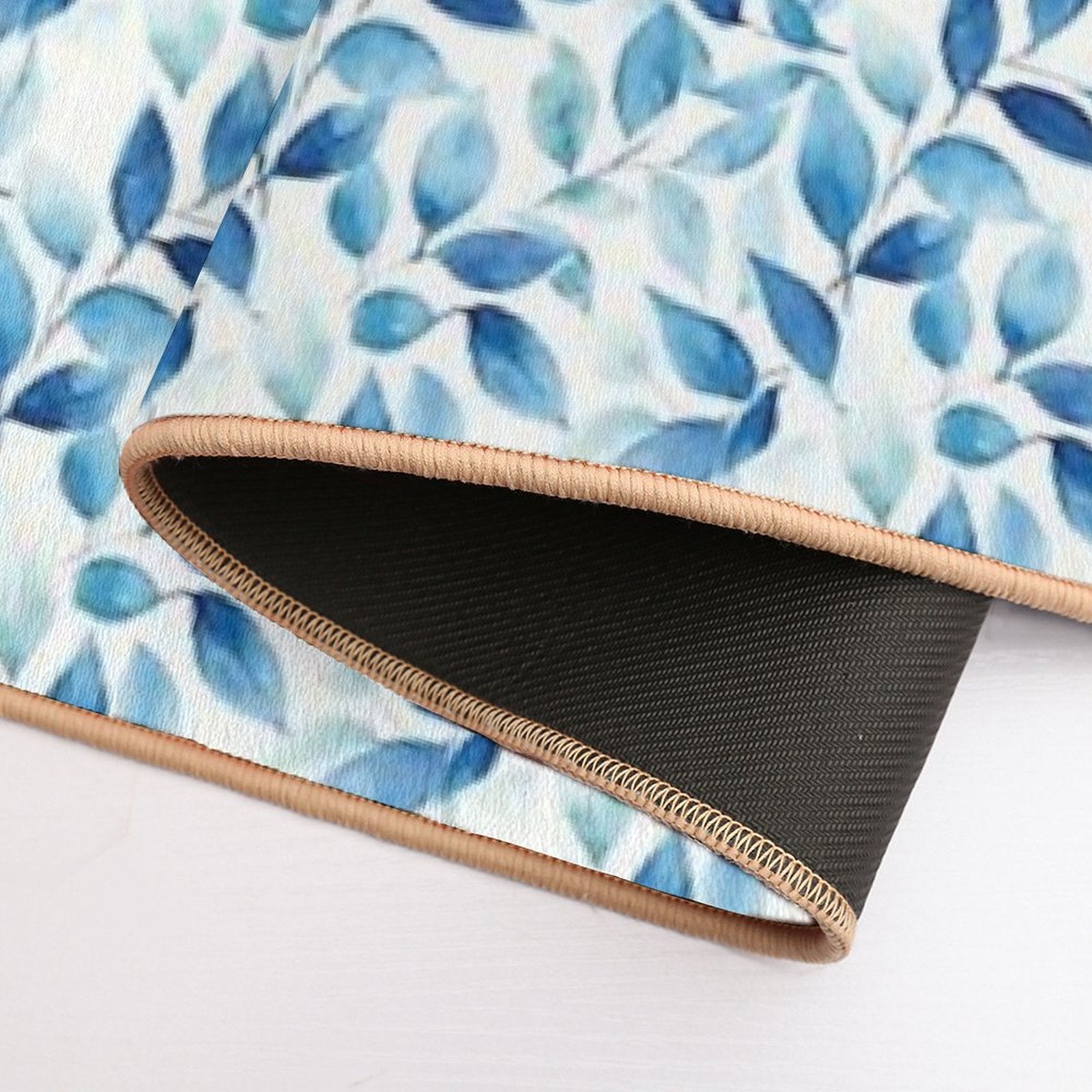 Floral Blue, Poetic Escape  Eco-Friendly Bath Mat