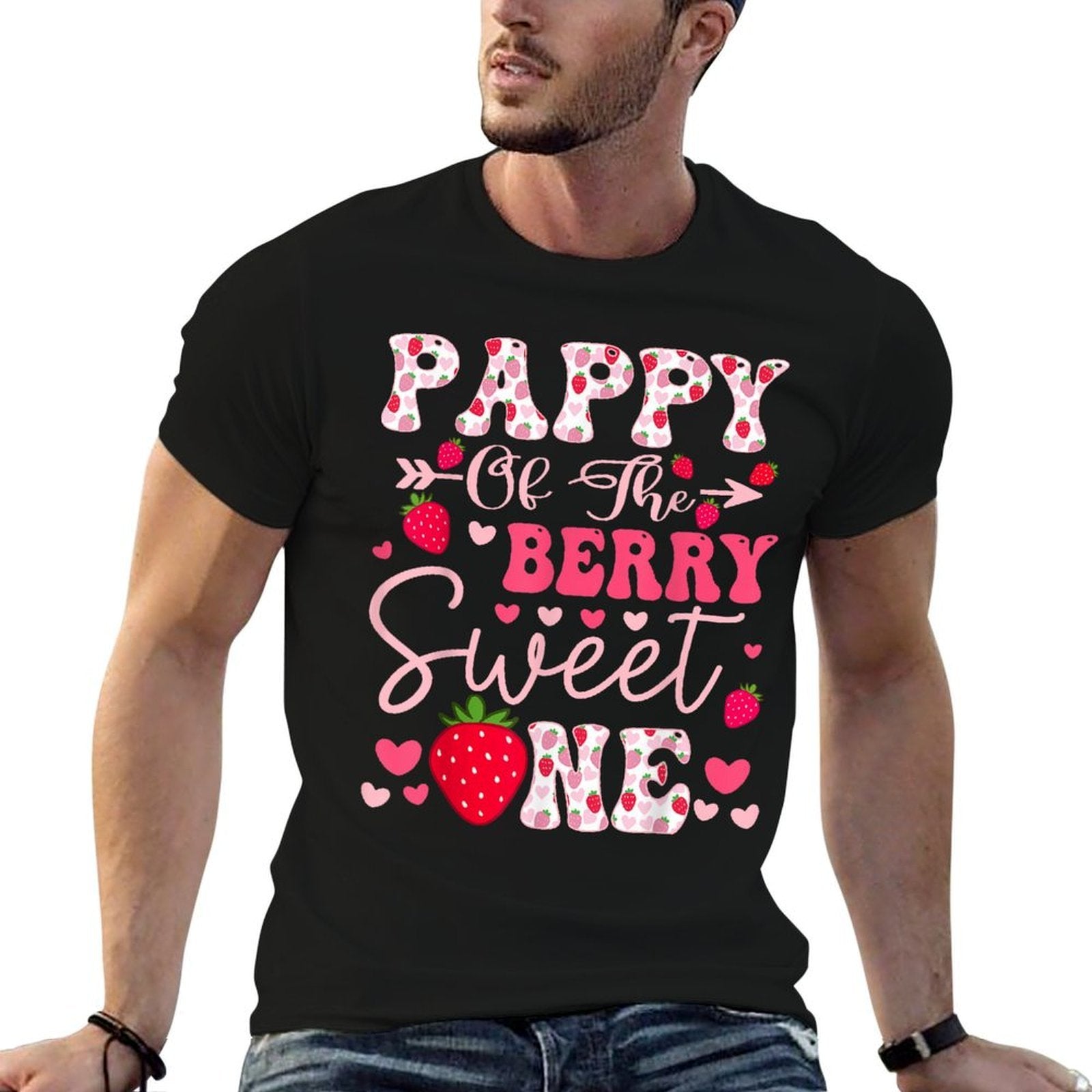 Pappy Of The Berry Sweet One Strawberry 1St Birthday  Affordable Price T-Shirt