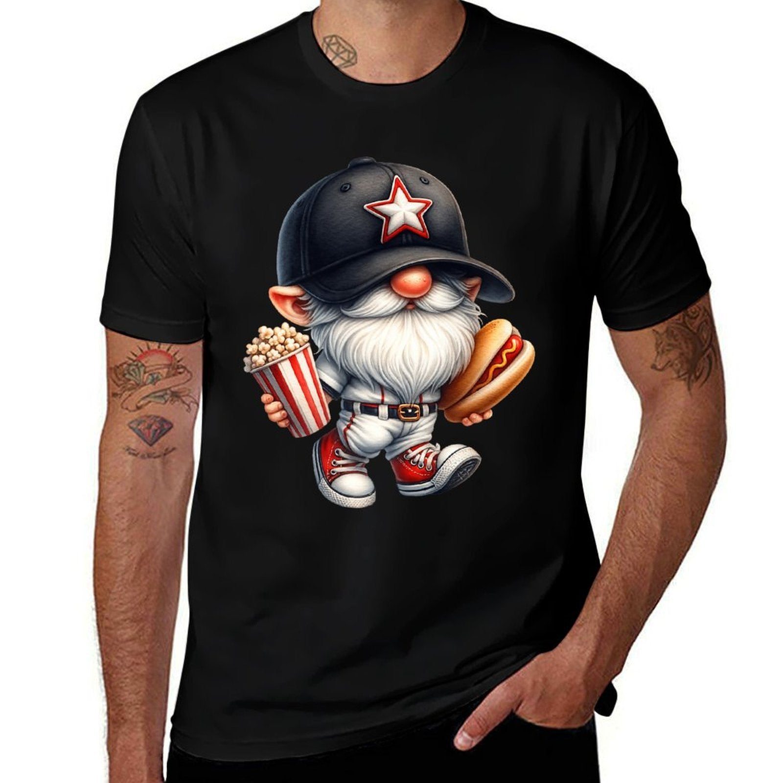 Pink Baseball Accessories For Women And Girls Hot Dog Gnome Premium  Affordable Price T-Shirt