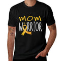 Childhood Cancer Awareness Mom of A Warrior  Cotton T-Shirt