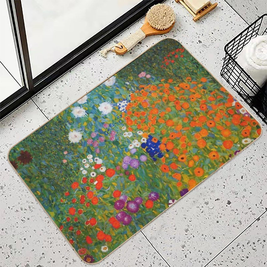 FLOWER GARDEN  by  GUSTAV KLIMT  Versatile Bath Mat