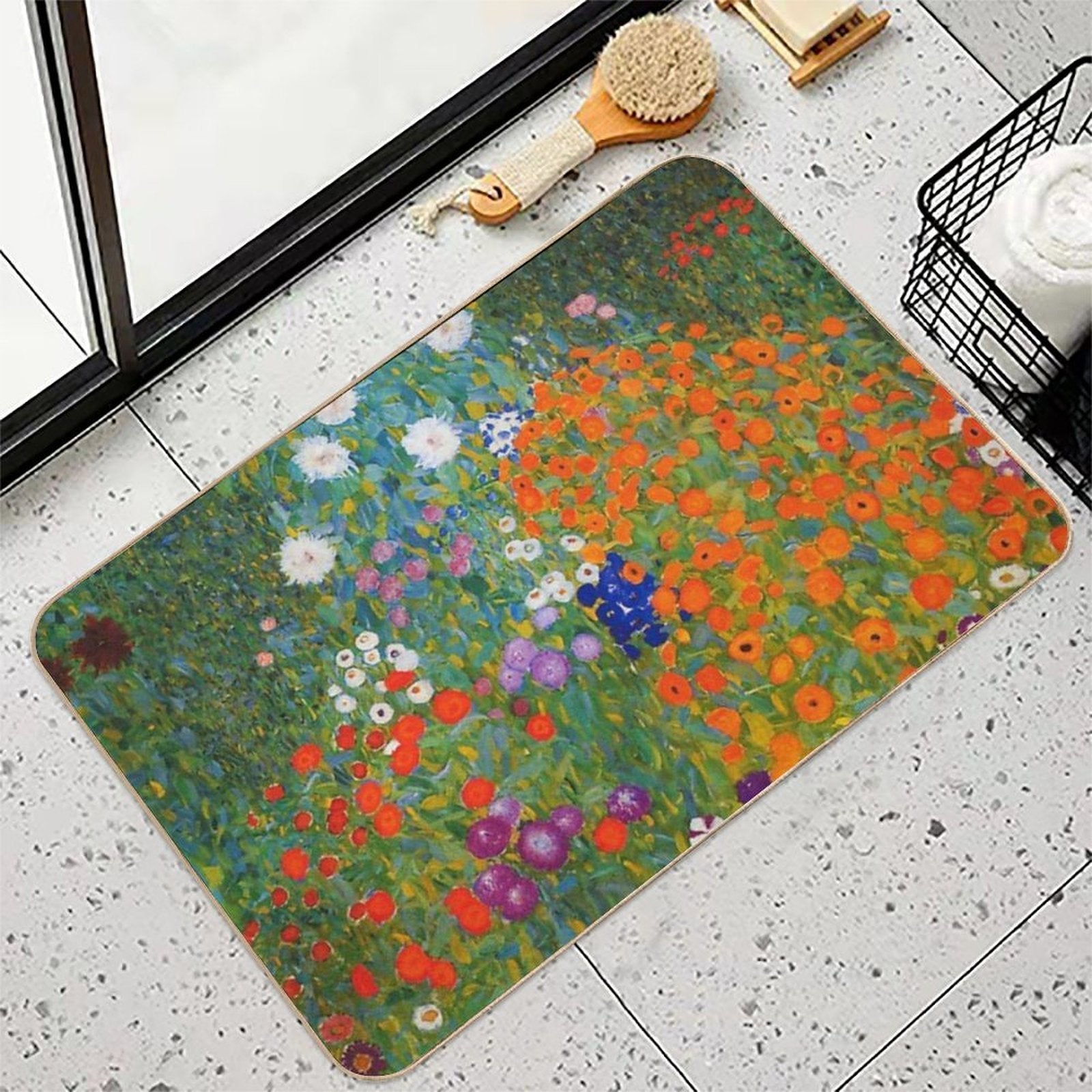 FLOWER GARDEN  by  GUSTAV KLIMT  Versatile Bath Mat