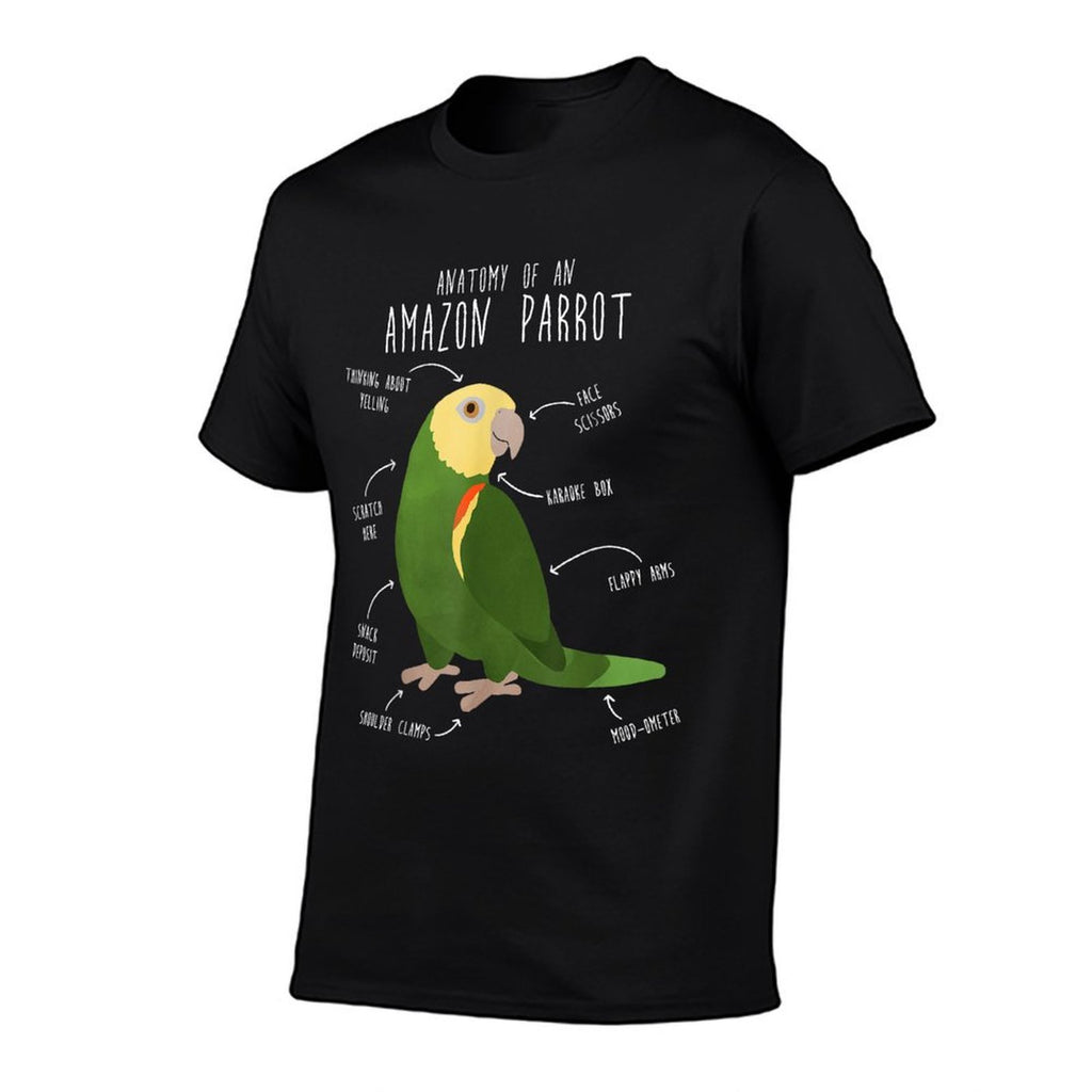 Amazon Parrot Anatomy, Cute Funny Pet Double Yellow Bird  Tagless Design T-Shirt