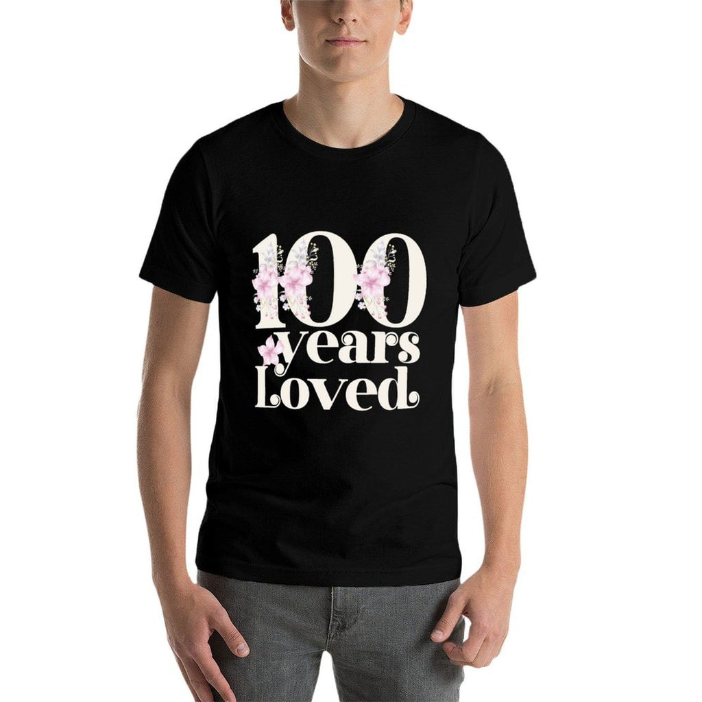 100 Years Loved  Grandma 100th Birthday Party 100 Year Old  Lightweight T-Shirt