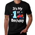 It's My 1st Birthday Airplane Pilot 1 Years Old Boy Girl  Fade-proof Color T-Shirt