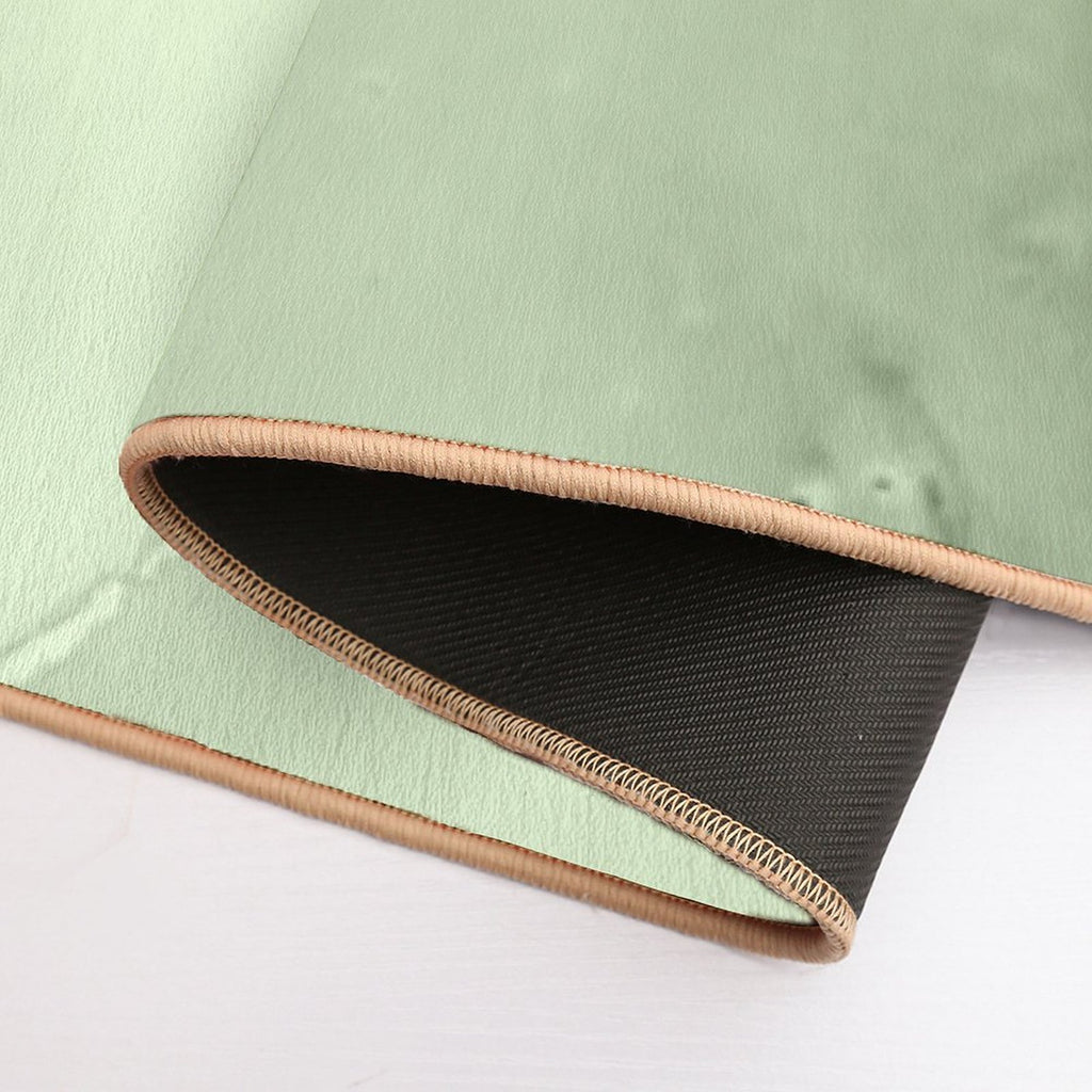 Soft Pastel Green, Sage Green Marble  Easy To Clean Bath Mat