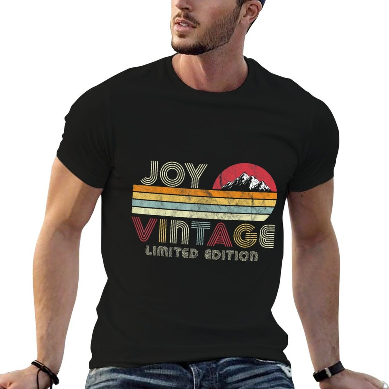 Joy Name Gifts Vintage Limited Edition Birthday Outfit  Rolled Sleeves T-Shirt