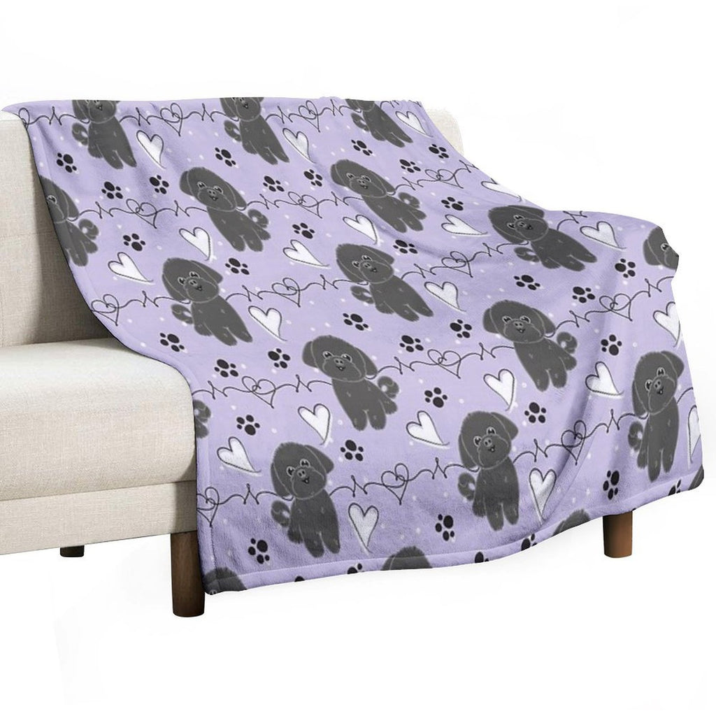 LOVE Black Shih Tzu Premium Throw Blanket