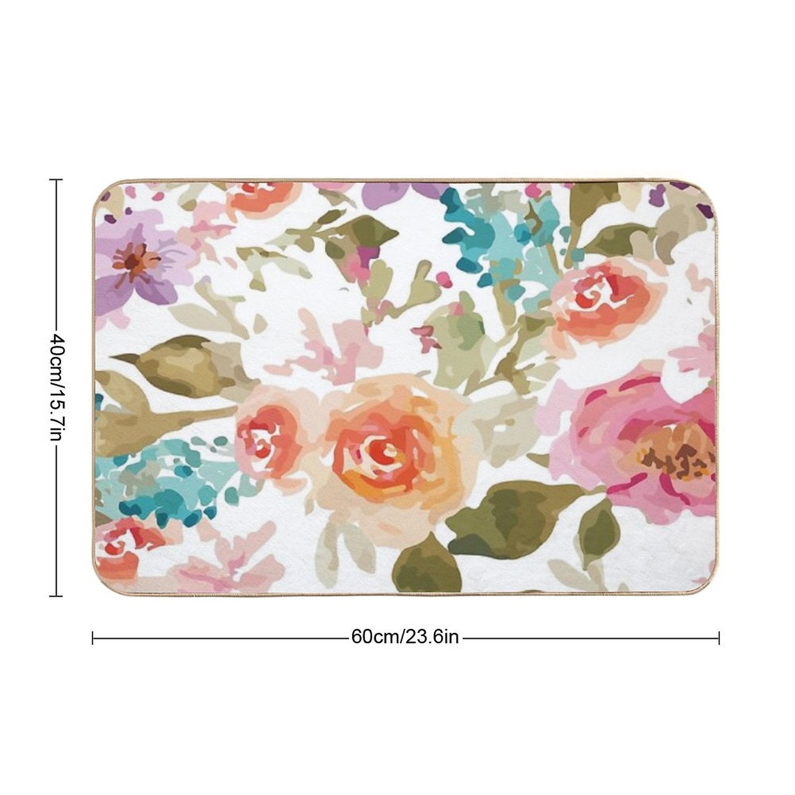 Flower Print Shower Curtain  Toxin-Free Bath Mat