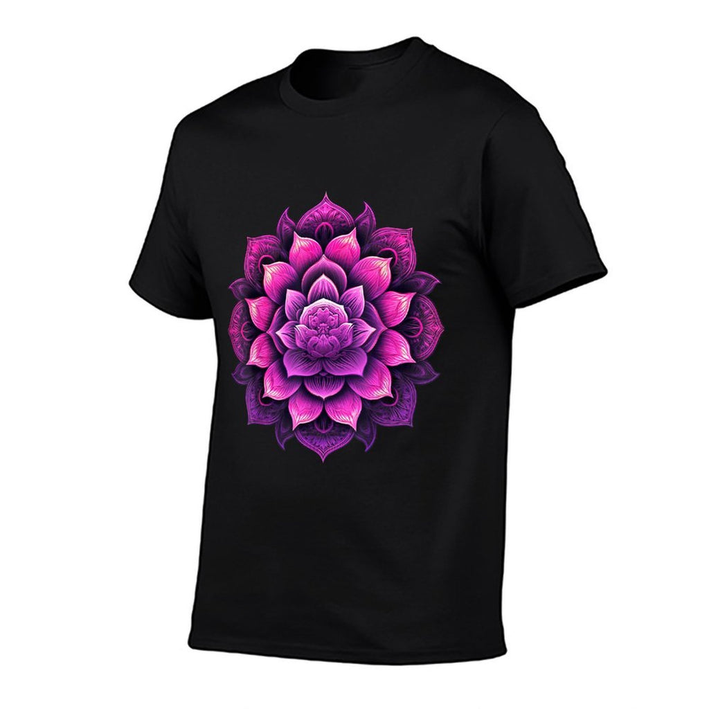 Lotus Flower Mandala Circle Pink Womens Yoga Meditation  Affordable Price T-Shirt