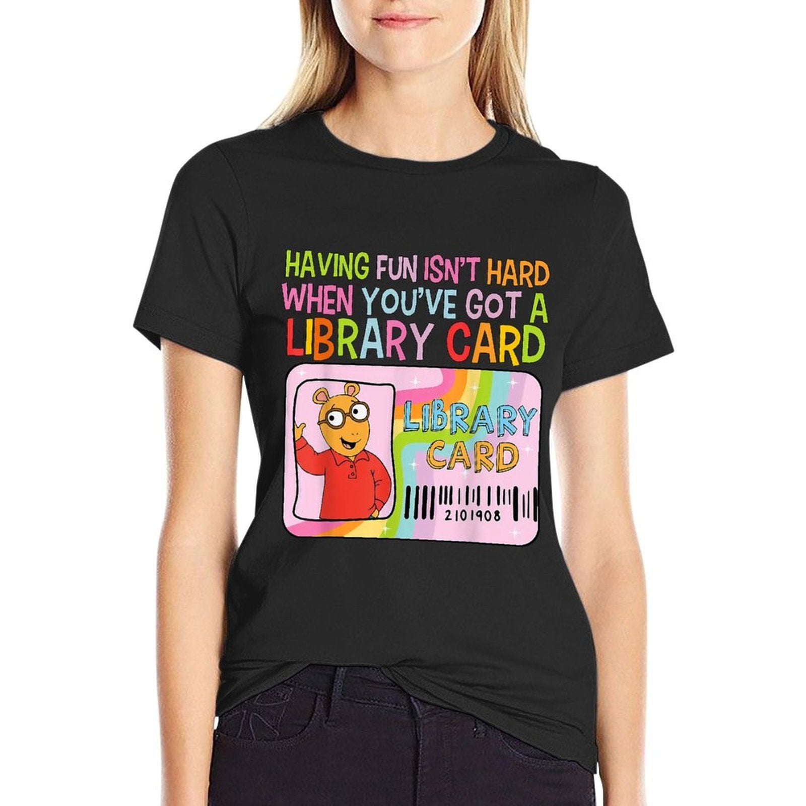 Having Fun Isnt Hard When Youve Got A Library Card  Rolled Sleeves T-Shirt