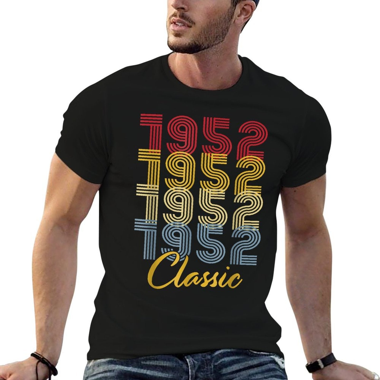 70 Birthday Decorations Men 1952 BDay 70th Birthday  Summer-ready Fabric T-Shirt