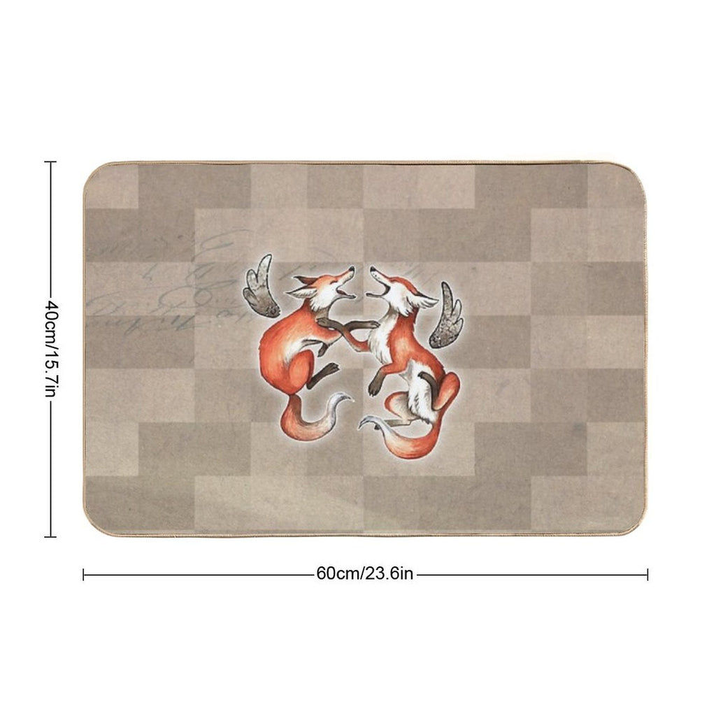 Foxes  Slip-Resistant Bath Mat