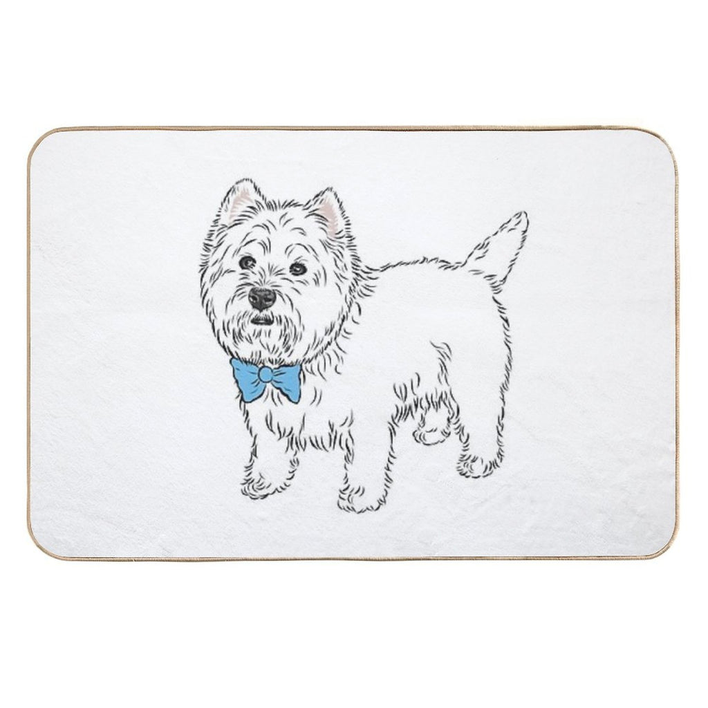 My Little Westie  (please Message Me BEFORE You Order to Add Your Own Name)  Slip-Resistant Bath Mat