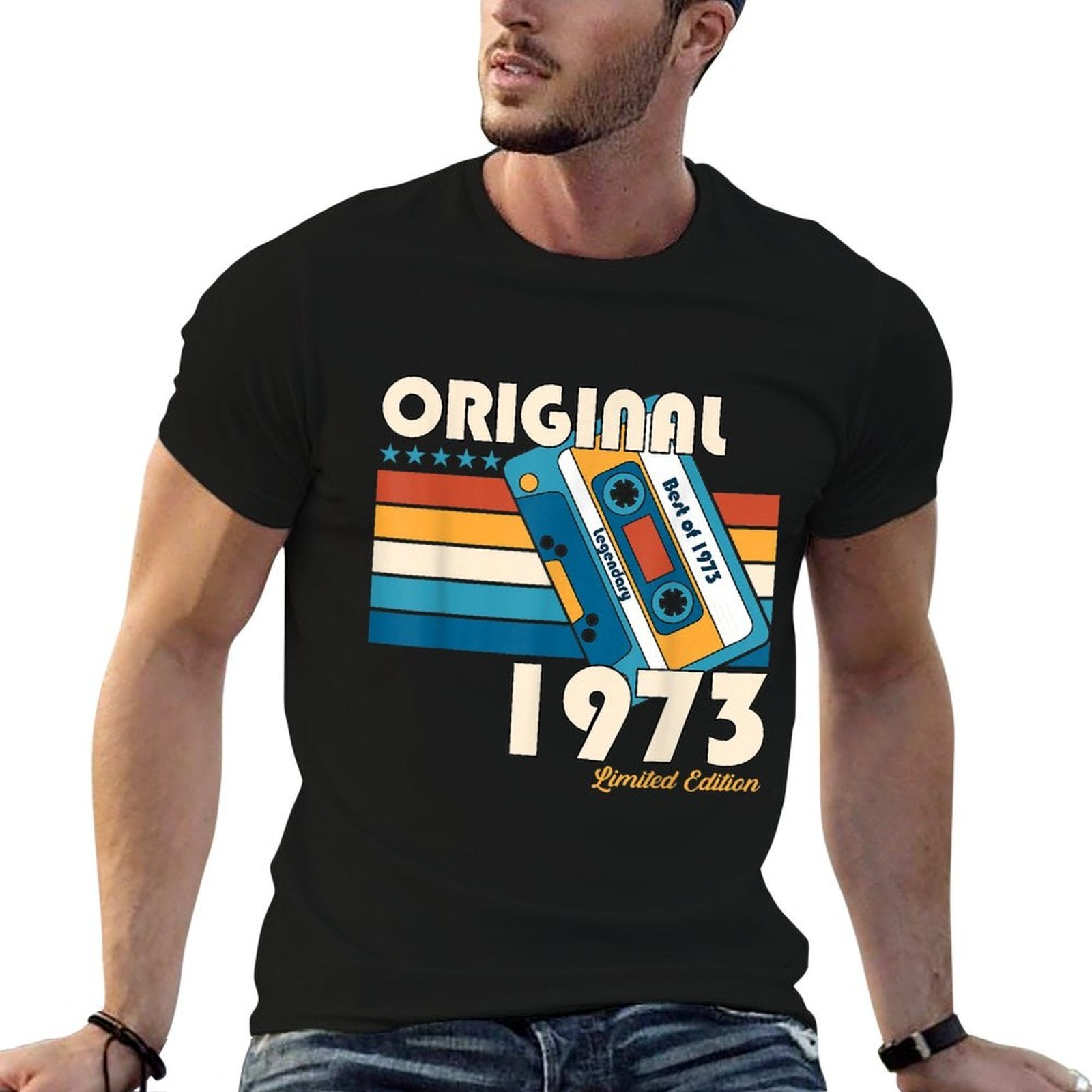 Best of Vintage 1973 50th Birthday Gifts Man Cassette  Durable T-Shirt