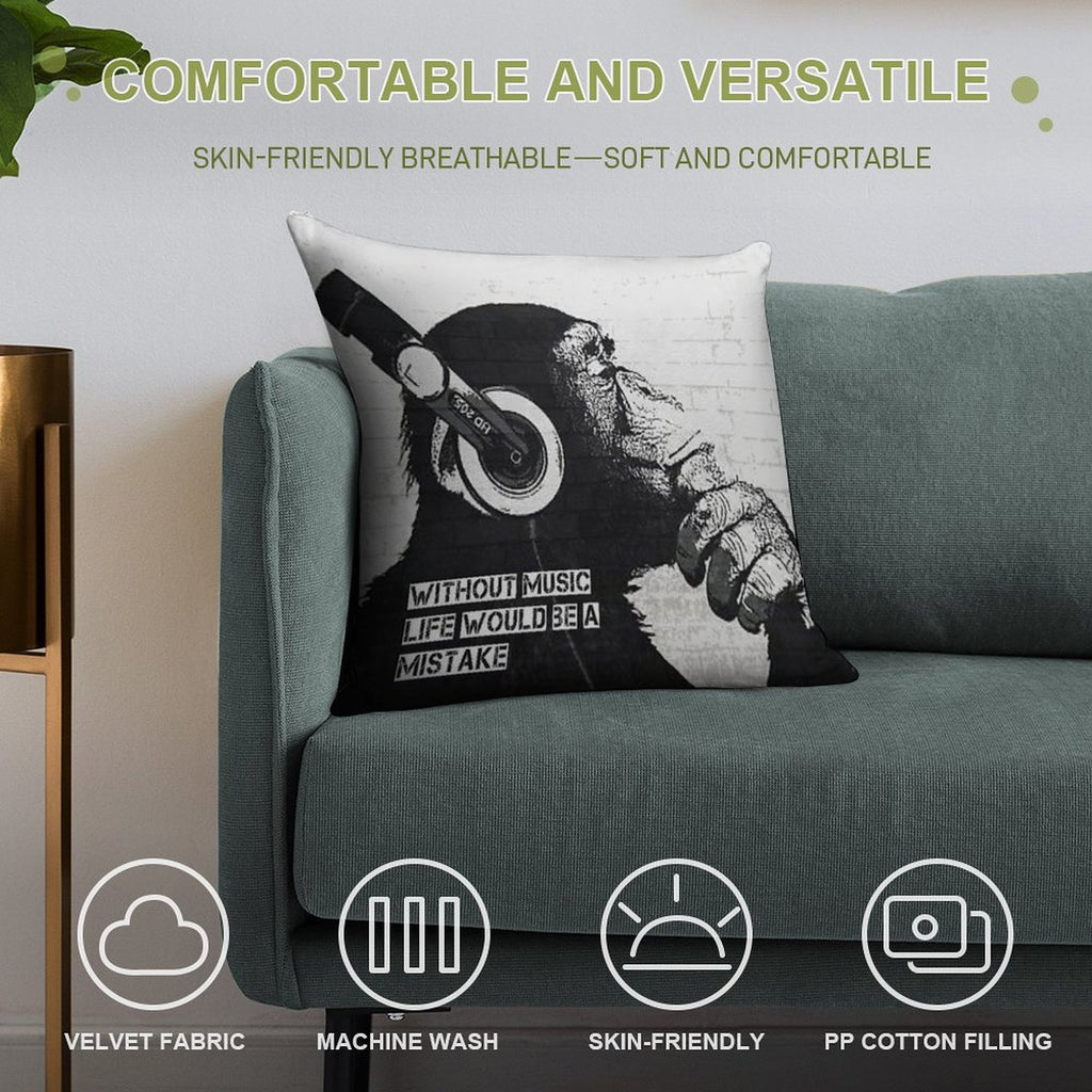 Without Music Life Would Be A Mistake Soft Easy Maintenance Throw Pillow