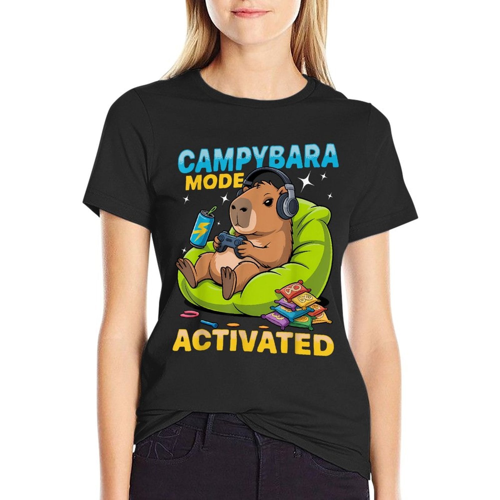 Capybara Gamer Gaming  Slim-fit Cut T-Shirt