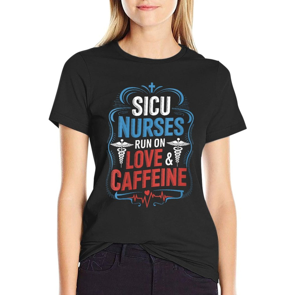 Womens Medical SICU Nurse Design for Surgical Intensive Care Unit  Moisture-wicking T-Shirt