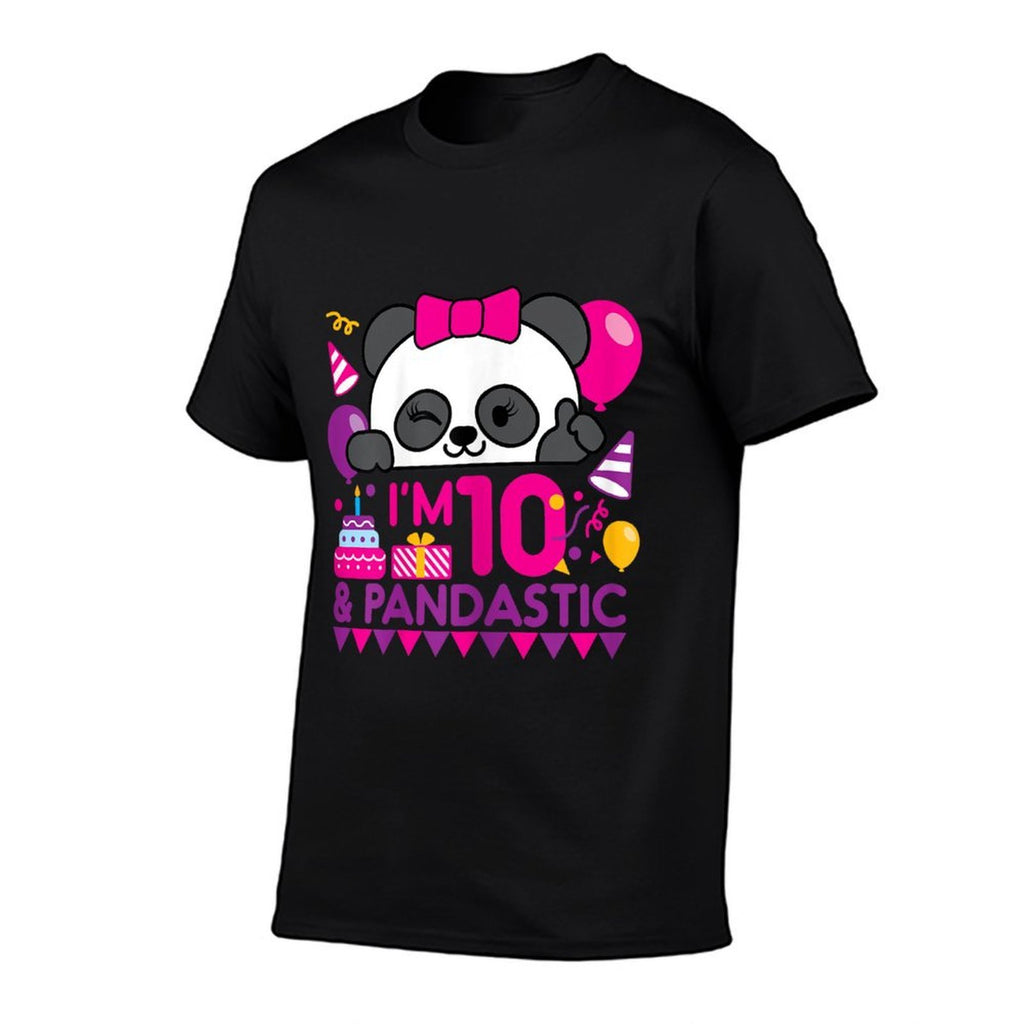 Panda 10 Year Old Children's Birthday Party  Stretchy T-Shirt
