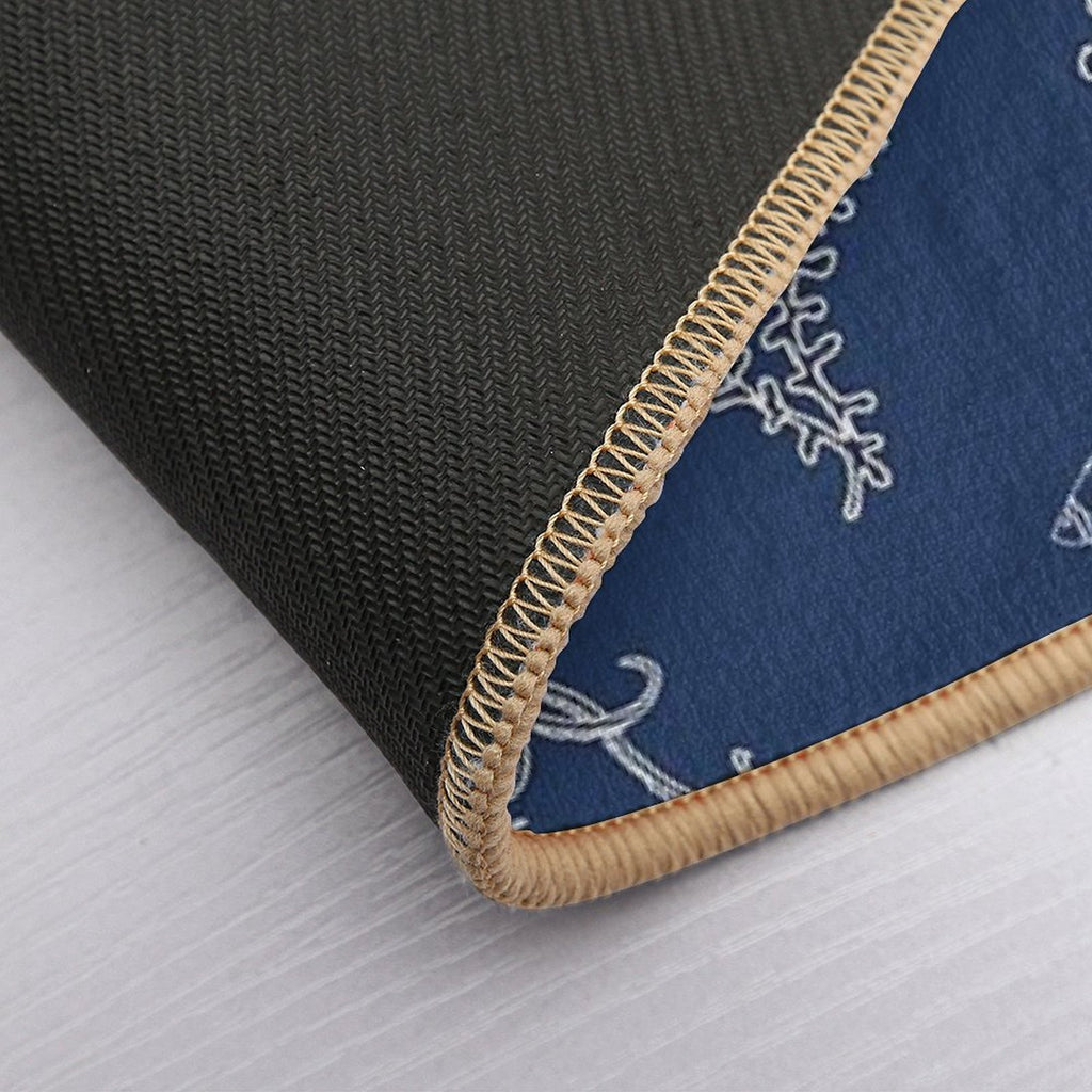 Under The Sea Navy  Pet-Safe Bath Mat
