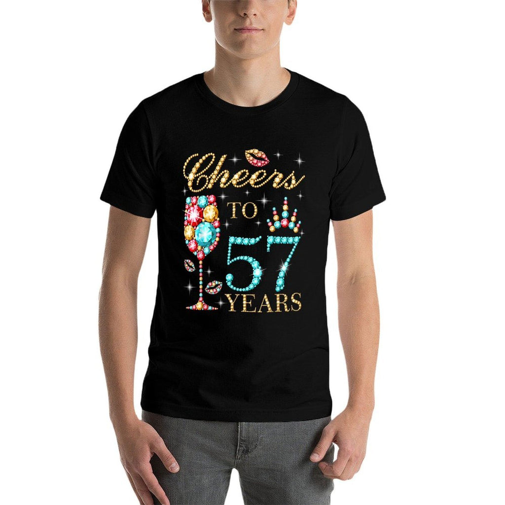 Cheers To 57 Years, 57 Years Old Women, 57 Birthday Cute  Eco-friendly Material T-Shirt