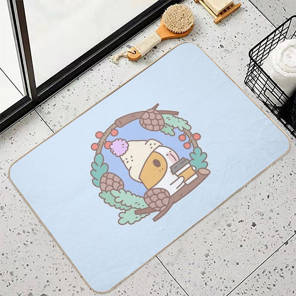 Bubu The Guinea Pig, Fall Coffee  Versatile Bath Mat
