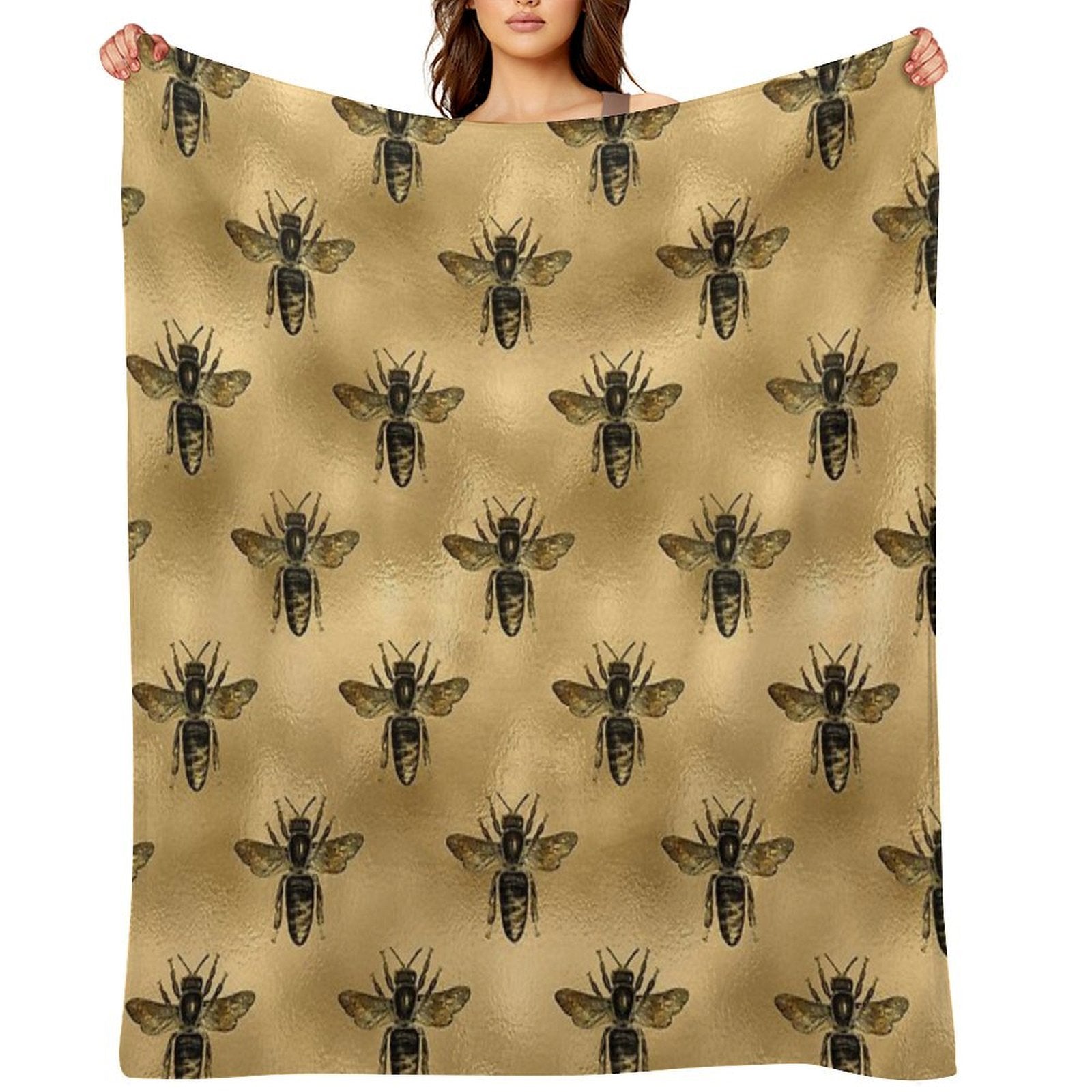 Black Bees Premium Throw Blanket