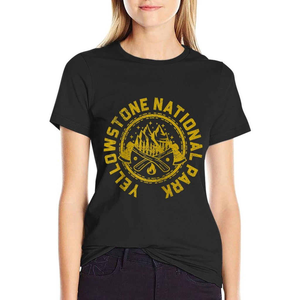 Twilight Mountain Views Yellowstone National Park Raglan Baseball  Quick-drying T-Shirt