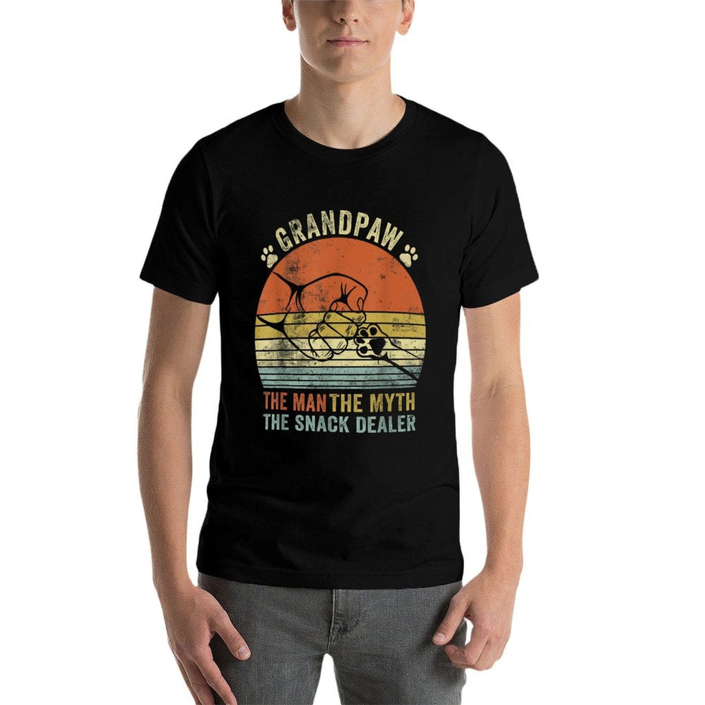Grandpaw The Myth The Snack Dealer Fathers Day Dog Grandpa  Quick-drying T-Shirt