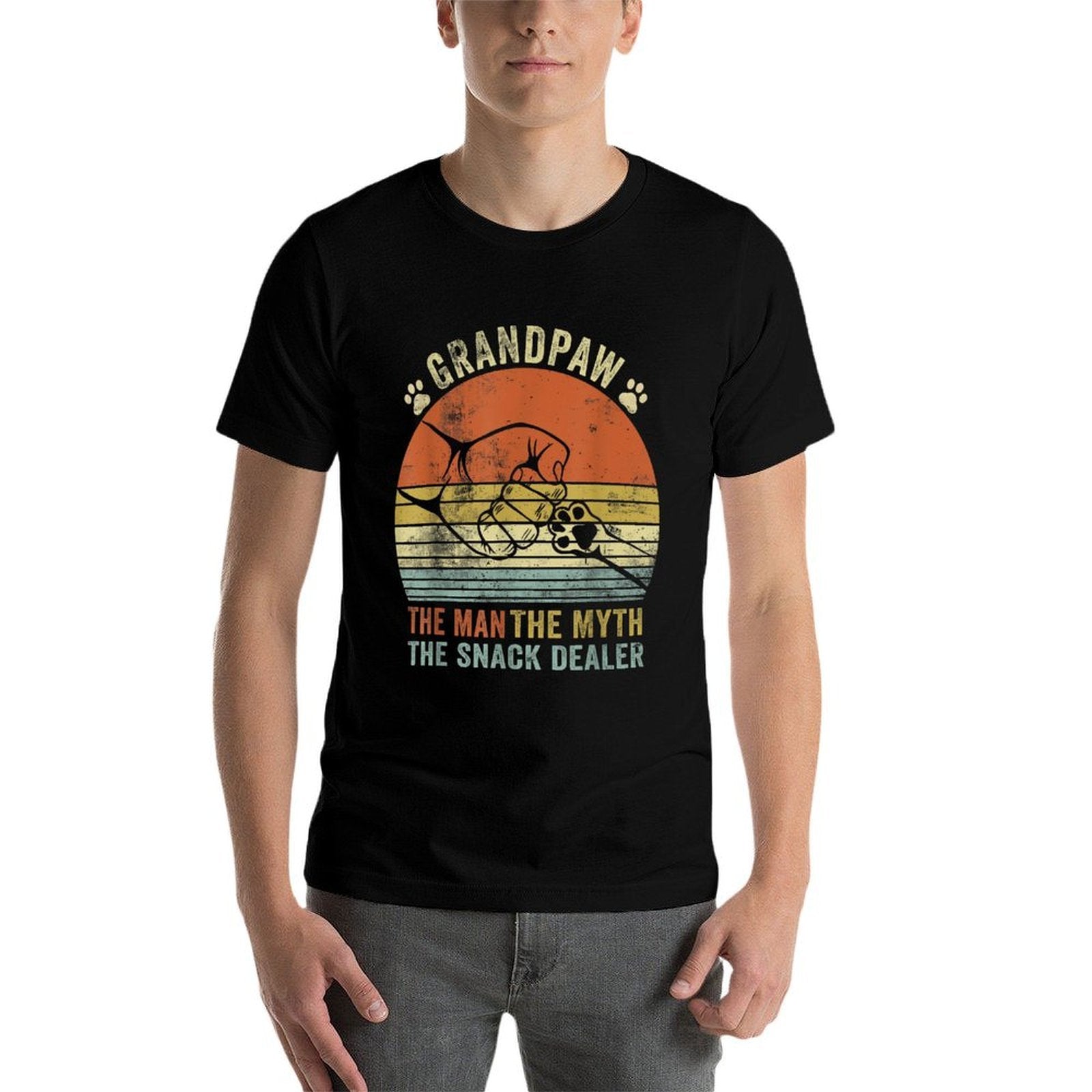 Grandpaw The Myth The Snack Dealer Fathers Day Dog Grandpa  Quick-drying T-Shirt