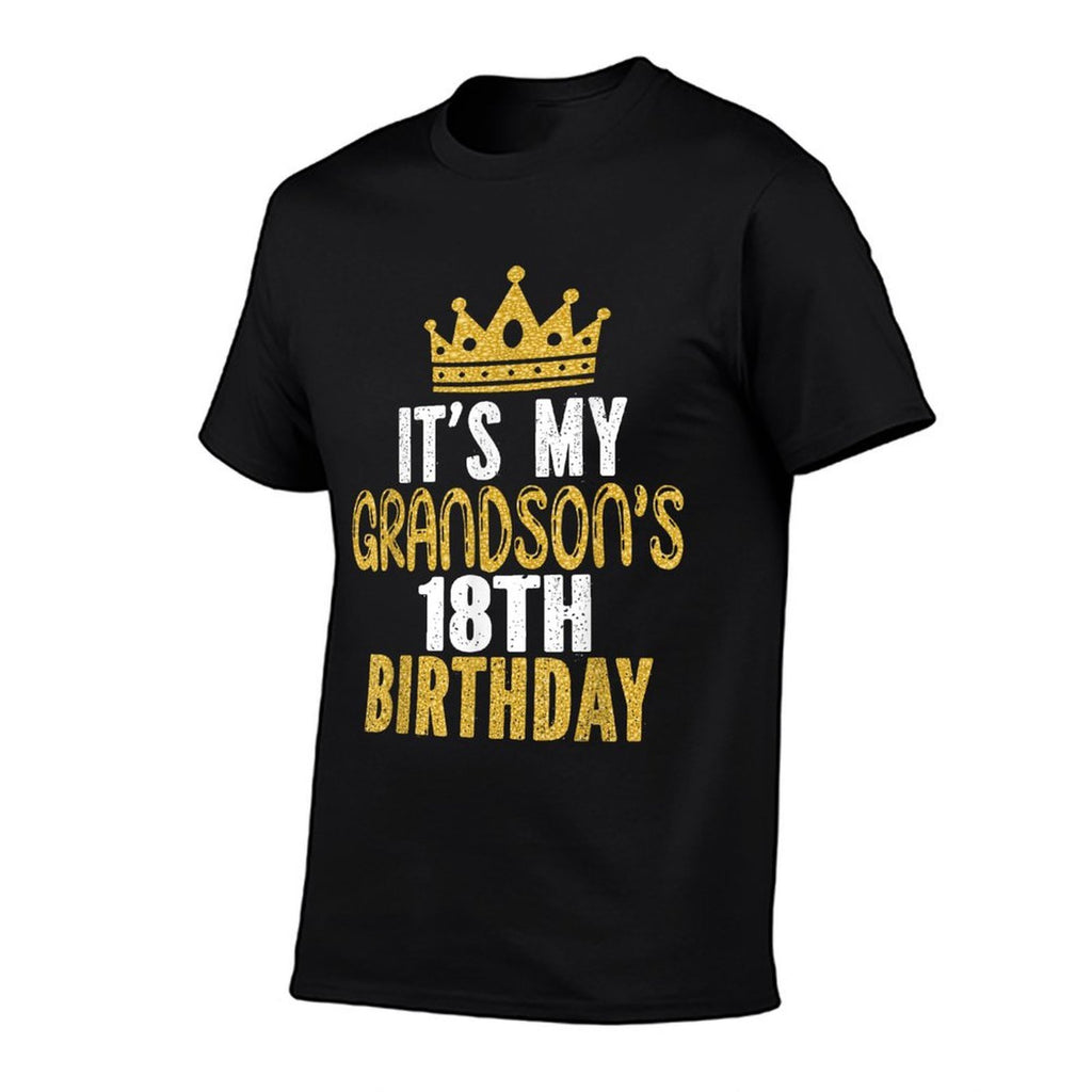 It's My Grandson's 18th Birthday 18 Years Old Boy  Tagless Design T-Shirt