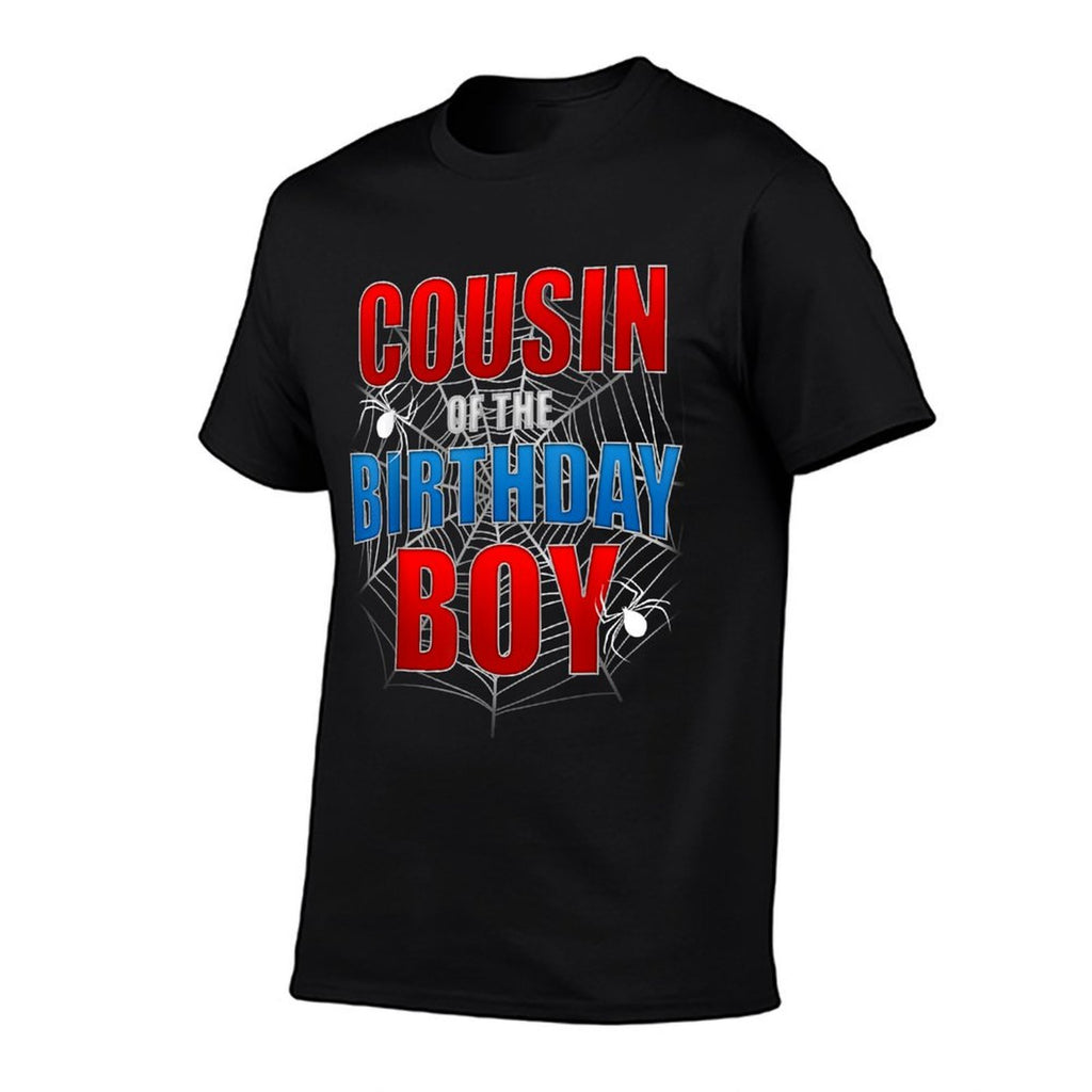 COUSIN Of The Birthday Boy Costume Spider Web Spider Lover  Polyester Blend T-Shirt