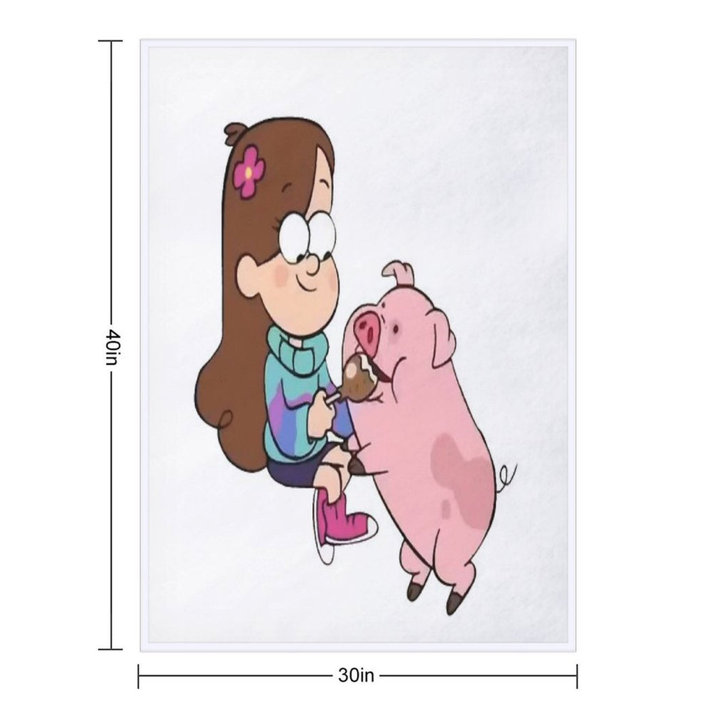 Mabel & Waddles, Gravity Falls Premium Throw Blanket
