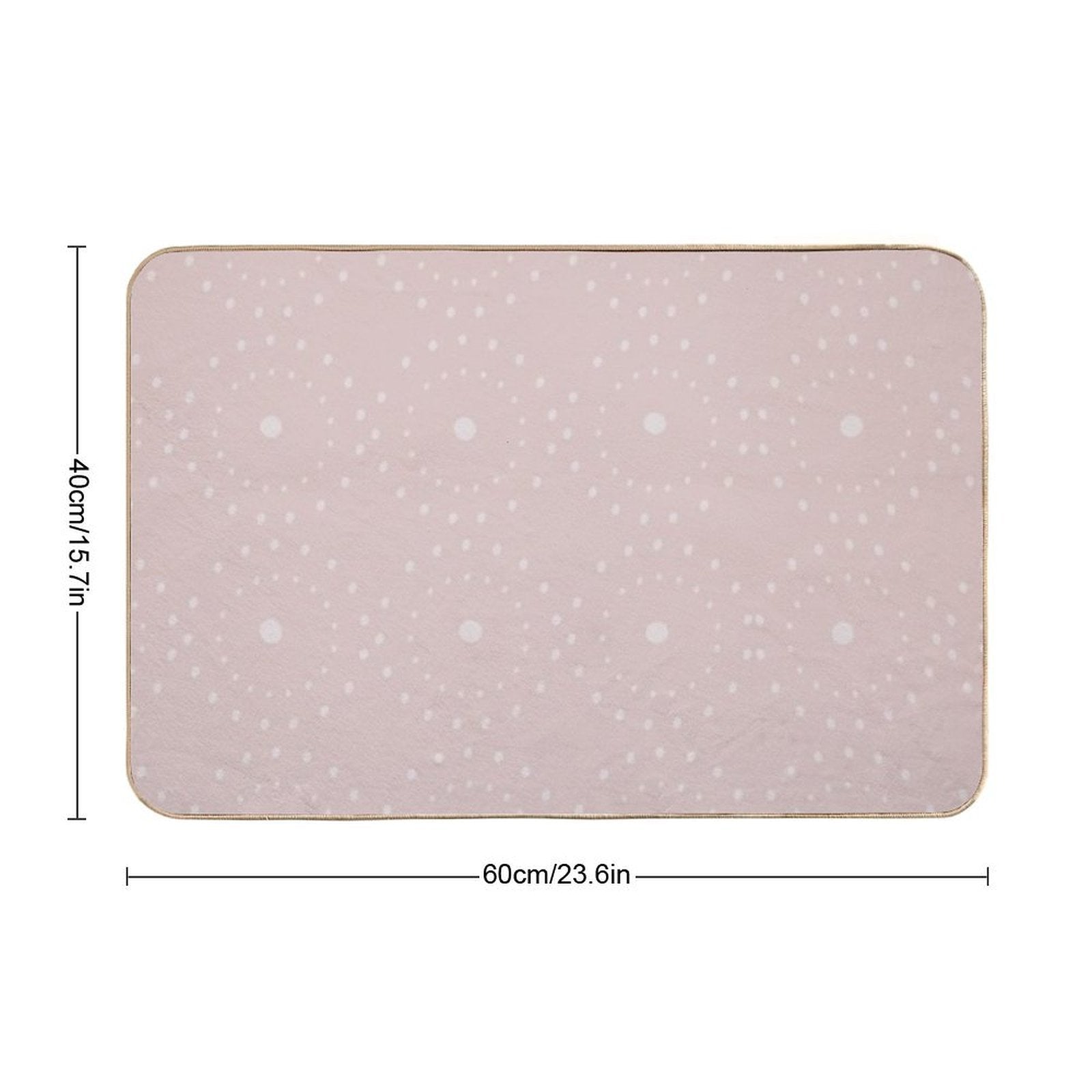 Cute Boho Minimalist Dotted Circles Design Pale Pink  Multi-Purpose Bath Mat