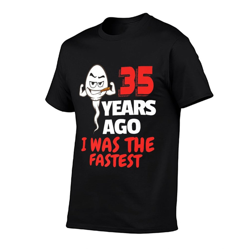 Mens 35th Birthday Gag Sperm. 35 Years of Awesome Funny Sperm Premium  Oversized Silhouette T-Shirt