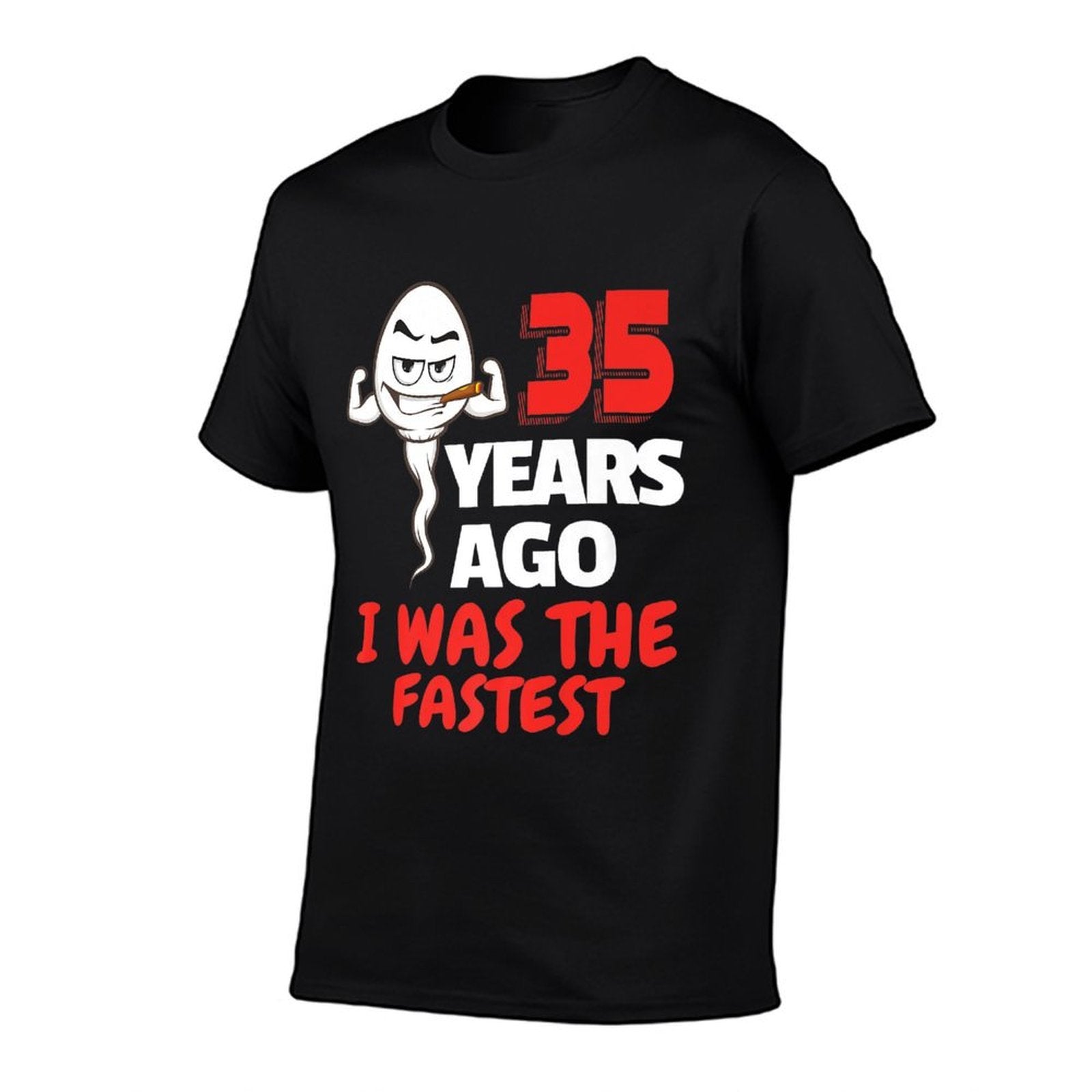 Mens 35th Birthday Gag Sperm. 35 Years of Awesome Funny Sperm Premium  Oversized Silhouette T-Shirt
