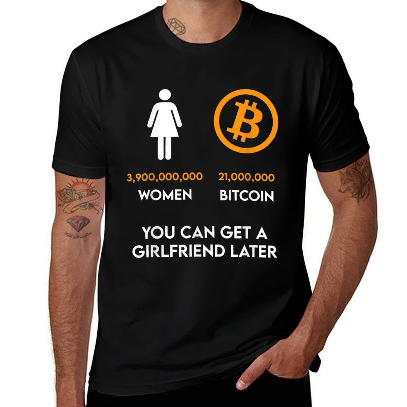 Bitcoin Meme Funny BTC Crypto Gift  Heathered Texture T-Shirt