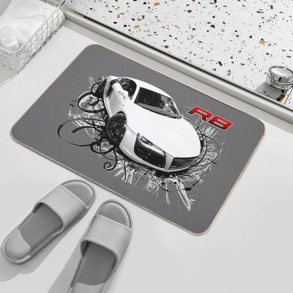 Audi R8 in Swirls  Odorless Bath Mat