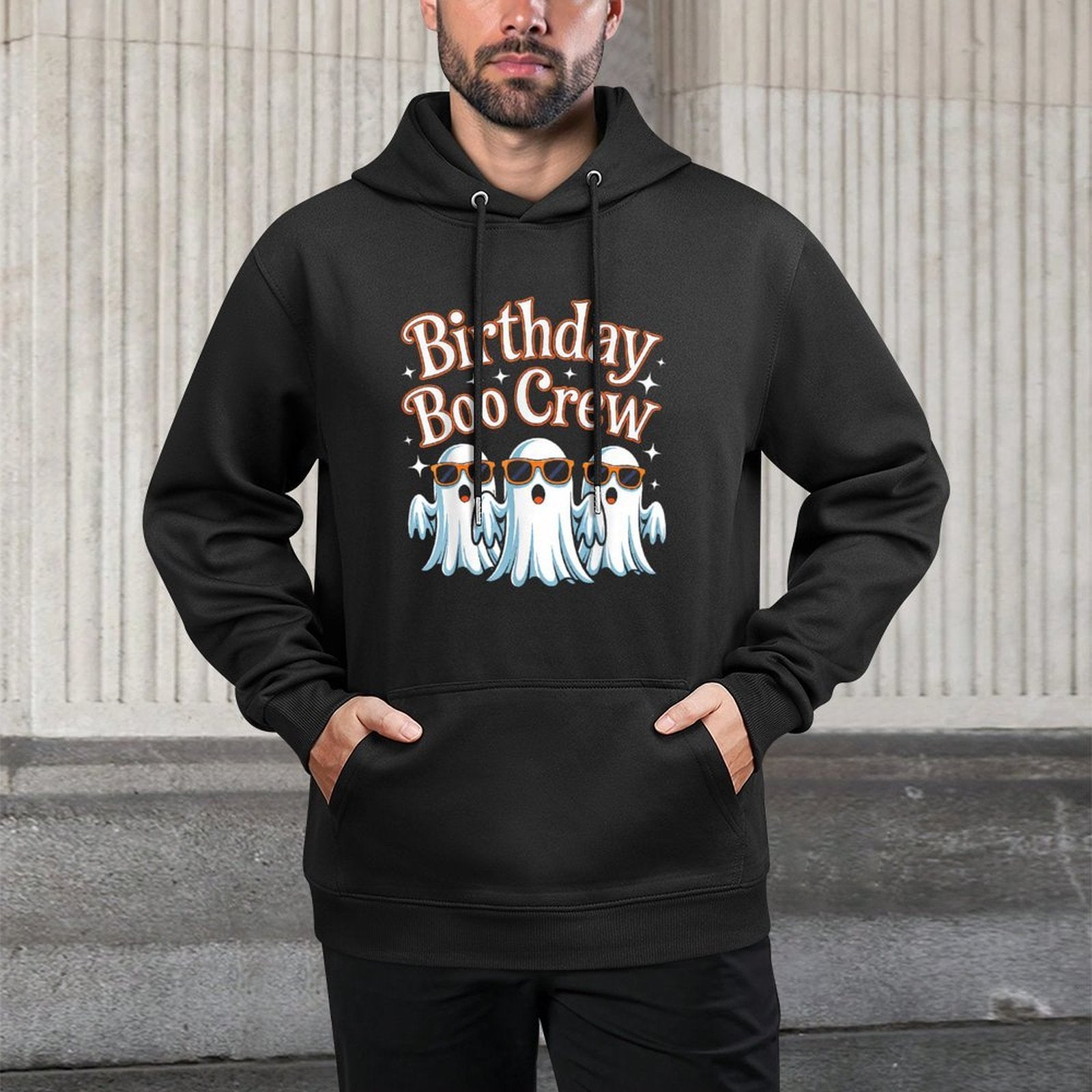 Birthday Boo Crew Matching Halloween Birthday Party Ghosts Layering Staple Hoodie