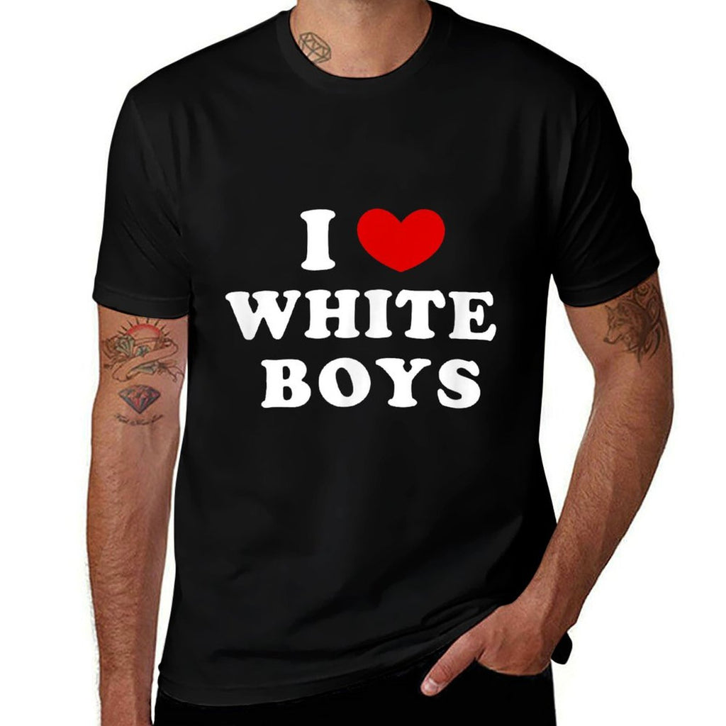 I Love White Boys, I Heart White Boys  Moisture-wicking T-Shirt