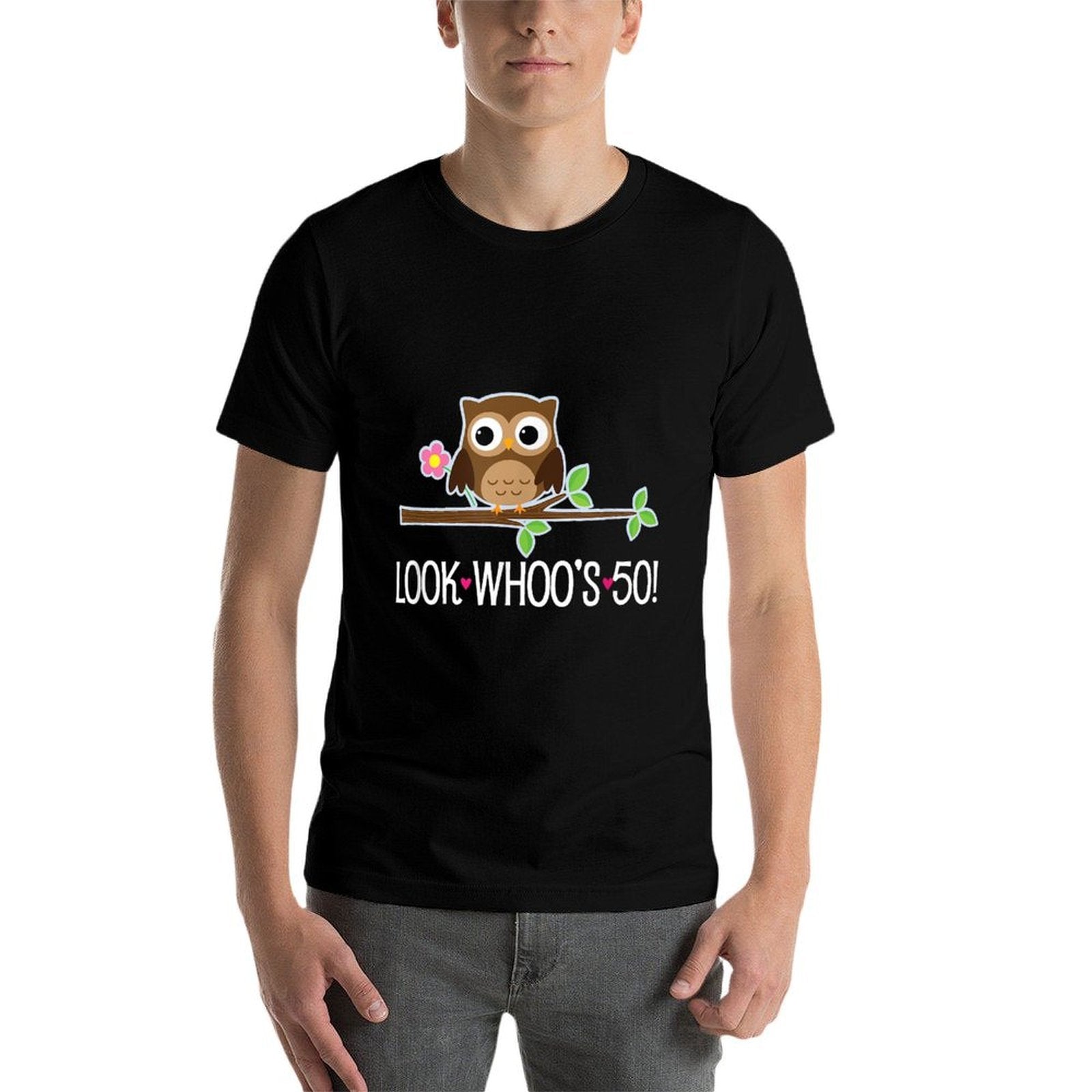 50th Birthday Funny Look Who Is 50 Owl T-shirt  Relaxed-fit T-Shirt