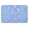 Colorful Bubbles Pattern - Light Blue Background  Repositionable Bath Mat